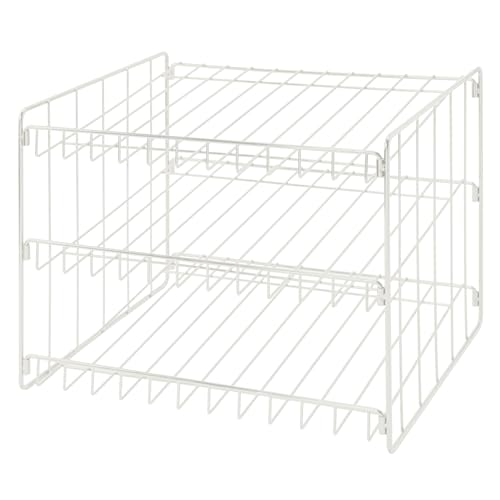 Kitchen Details 3 Tier Can Storage Organizer Rack in White - color: White, size: 14.5 x 11.5 x 11 inches