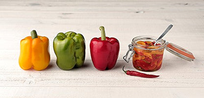 Le Parfait Super Terrine 200mL (7oz) Zero Waste Eco-Friendly Glass Canning Jars, Airtight Rubber Seal & Wire Bail Lid, BPA-Free, Water Bath Safe for Food Storage & Preserving, Made in France, 4PK - color: 200ml (Set/4)