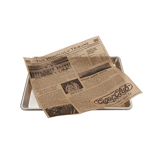 G.E.T. 4-TH1700 12" x 12" Brown Food-Safe Hawaii Newsprint Liner (Pack of 1000) - color: Hawaii Newsprint, size: 12" x 12", style: 1000 Sheets