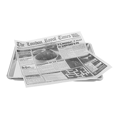 G.E.T. 4-TN1000 12" x 12" White Food-Safe London Newsprint Liner (Pack of 1000) - color: London Newsprint, size: 12" x 12", style: 1000 Sheets