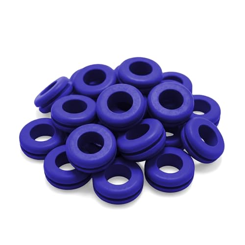 Fermentaholics Indigo Airlock Fermentation Replacement Grommets for Fermenter Lid – 20 Pack: Grommet Fits 1/2 Inch Hole, For Standard 3/8 in Airlocks, Beer, Wine, Cider, Mead, Fermented Foods, & More - color: Indigo