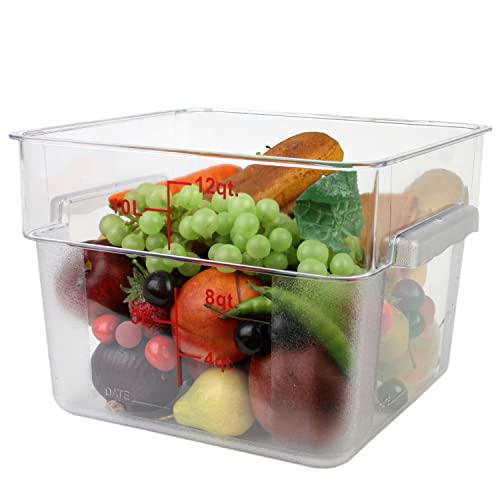 Tiger Chef Food Storage Containers with Lids - Plastic Container Set for Pantry Storage- 12 Qt Commercial Grade for Sugar, Flour, Cereal, Dry Goods - style: 12 Quart