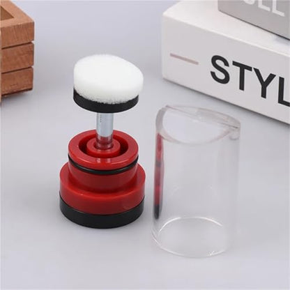 4pcs One-Handed Plastic Bee Marker Tube Catcher Cage with Plunger Plush Queen Marking Bottle with Sponge for Beekeeper Equipment