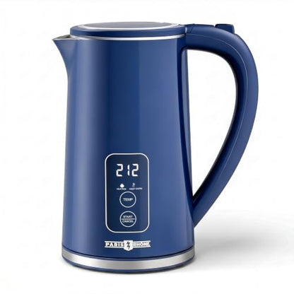 Electric Kettle Temperature Control, 1.7L Large Electric Tea Kettle, 4H Keep Warm Hot Water Boiler with 6 Presets, LED Screen Electric Kettles for Boiling Water, Boil-Dry Protection - color: Blue, size: 1.8 Quarts