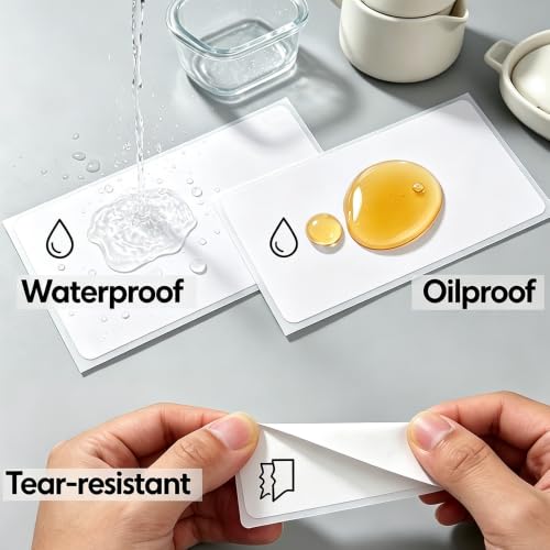Homrelaxy 1400 Pcs 1"x2" Removable Labels for Food Containers, Easy Peel Off, No Residue, Water/Oil/Tear Resistant Blank Stickers for Jars, Pantry Organization - size: 1"x2"