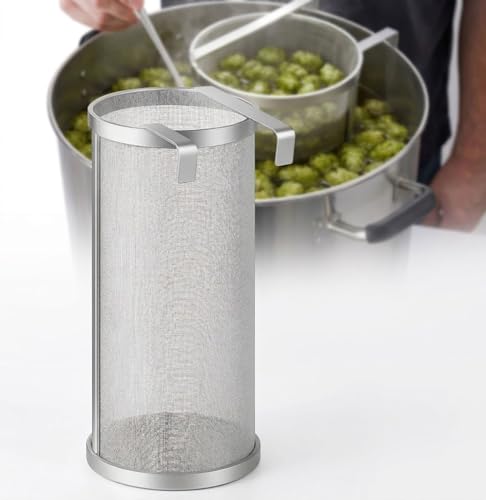 Hop Spider 300 Micron Mesh Stainless Steel Hop Filter Strainer for Home Beer Brewing Kettle - size: Large