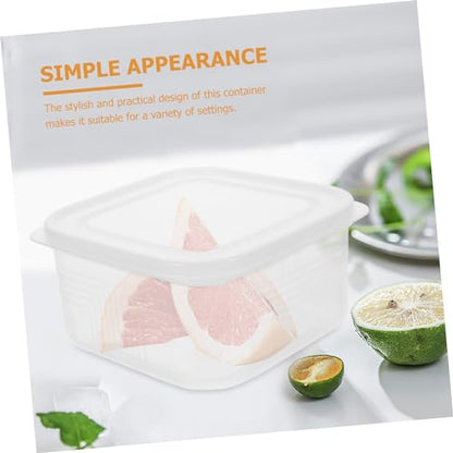 Freezer Storage Boxes for Fridge Cheese Preservation Box Airtight Bread Container - color: Transparent