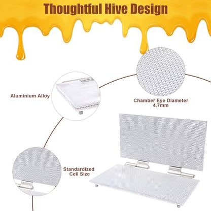 Comb Foundation Tool, 4.7mm Bee Wax Foundation Sheet Mold Casting Tool Wax Foundation Sheet Mold Casting Machine Beeswax Embossing Mold Press Mold for Beekeeping Supply 220 x 420mm