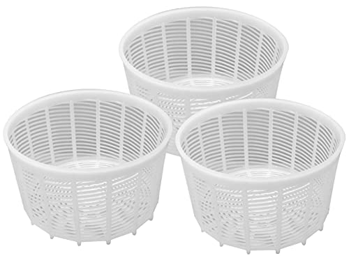 PetriStor 3pcs Soft Cheese Mold for Cheese Making 1.25QT - Medium Cheese Mold - Homemade Cheese Making Supplies - Cream Cheese Form Mold - Molde Para Queso Fresco Casero - Cheese Making Basket