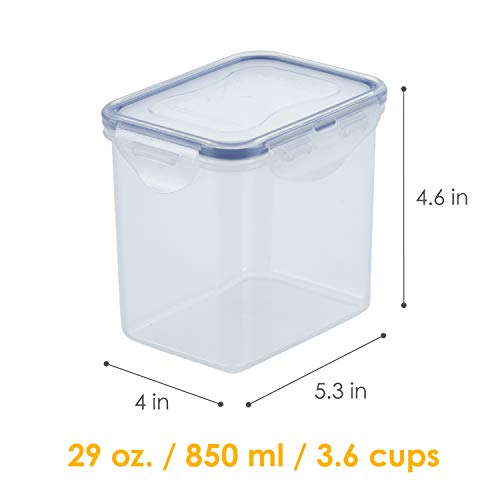 (Pack of 2) Lock & Lock Rectangle Tall Food Storage Container 28.74-oz / 3.59-cup - size: Small