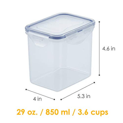 (Pack of 2) Lock & Lock Rectangle Tall Food Storage Container 28.74-oz / 3.59-cup - size: Small