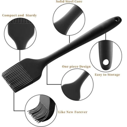 2 Pack Silicone Heat Resistant Marinading Meat Grill Basting Pastry-brush for Oil-brush Butter Sauce Sausages Desserts Turkey Baster Grill Barbecue - color: Burgundy