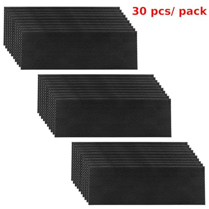 30pcs/Pack Plastic Foundation Sheet for Bee Frame Wax Coated Foundation Sheet Beehive Frame Foundation Sheet Beekeeping Supplies Cell Size 5.4mm (Medium Size: 425 * 141mm) - size: Medium Size: 425*141mm
