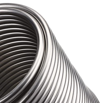 Cooling Coil Pipe, Stainless Steel Immersion Wort Chiller 1/2" & 3/8" Port & Spiral Tube Coil Homebrew Beer/Wine Heat Exchangers Coil