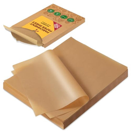 Katbite 350Pcs 9x13 In Parchment Paper Sheets, Heavy Duty Unbleached Baking Paper, Non-stick & Oil Proof for Oven, Air Fryer, Grilling, Steaming and Cooking Bread - color: 9“x13“-350