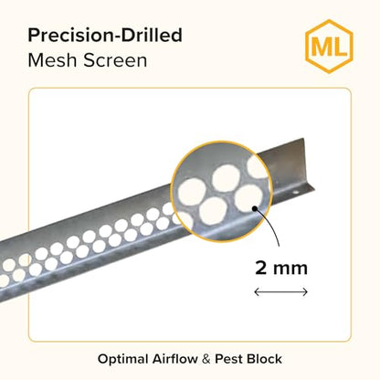 Mann Lake 10 Frame Mouse Guard, Durable Stainless Steel Beehive Entrance Shield with Holes, Mouse Control Tool for Winter Hive Protection, Bee-Safe Closure Cover for Pest Blocking