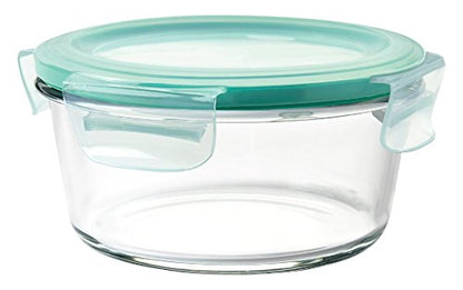 OXO Good Grips 4 Cup Smart Seal Leakproof Glass Round Airtight Food Storage Container - size: 4 Cup
