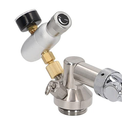 Draft Beer Dispenser, Silver Stainless Steel Beer Keg Dispenser - Odorless, And Regulator Pressure Gauge Accessory Kit For Home Brewing