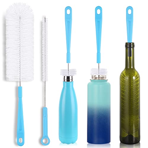 16" Bottle Brush Cleaner for Water Bottle - Long Handle Bottle Brush for Cleaning Narrow Neck Sport Bottles,Beer Bottle and Jugs, Set of 2