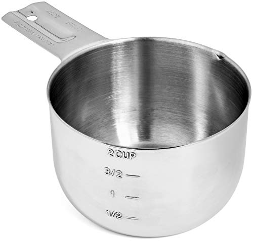 Hudson Essentials Stainless Steel Measuring Cups and Spoons Set (1 Piece 2-Cup) - size: 1 Piece 2-Cup