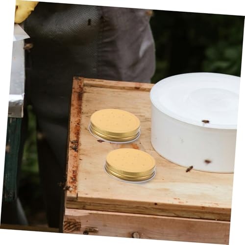ibasenice 4pcs Beehive Entrance Water Feeder Station Easy to Install Beekeeping Tool for Hive Management and Multifunctional Design Protective Lid for Bee Watering