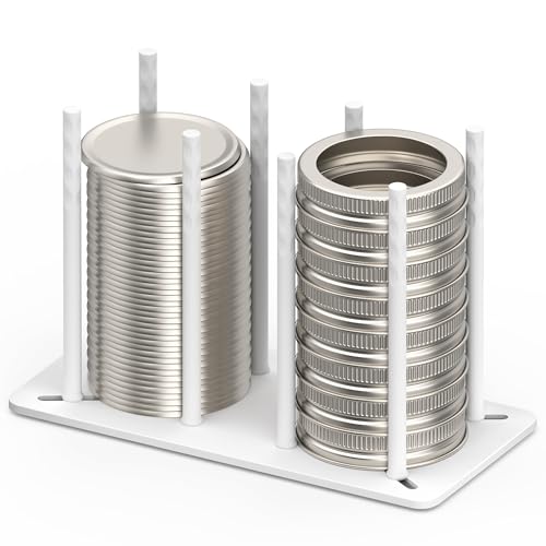 Adjustable Tumbler Lid Organizer - Holds up to 16 Lids, Disposable Cup and Lid Holder, Baby Bottle Drying Racks, Mason Jar Lids Holder,Clutter-Free Kitchen Cabinets,ABS Plastic