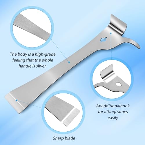 1 Pcs Beekeeping Stainless Steel Hive Scraper Tool J Hook | Multi-Functional Hive Tool for Beekeepers