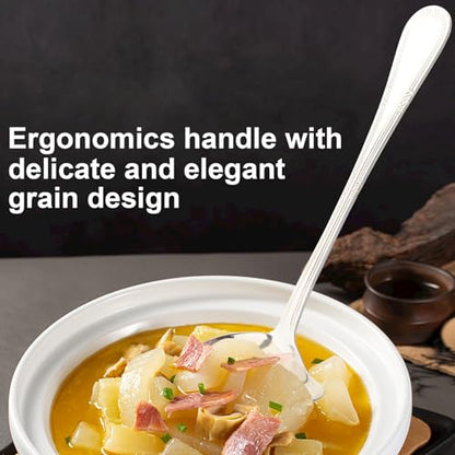 2 Pcs Gravy Spoon Ladle Small Ladle with Pouring Spout 18/10 Stainless Steel Sauce Drizzle Spoon for Spooning Gravies and Sauces, 7.8 Inches
