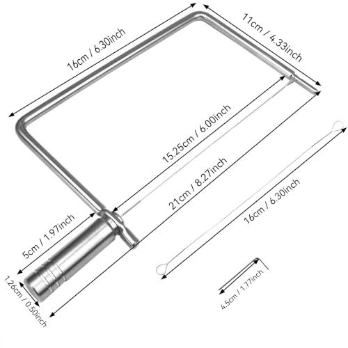Cheese Slicer Accessories Cheese Cutter Stainless Steel Components - Great for Making Giftable Cheese Cutting Boards with This Cheese Slicer Kit (Stainless Steel Handle,1)