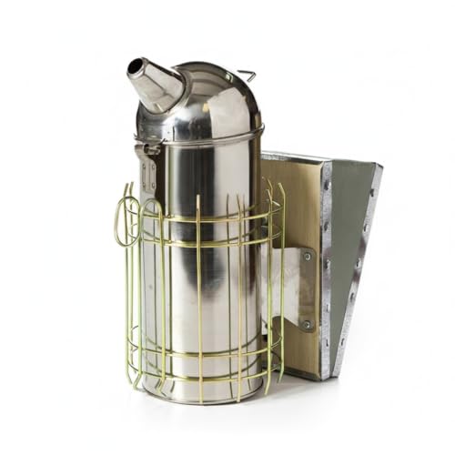 Bee Smoker Stainless Steel with Heat Shield for Hive Inspection 11.8 Inch (1 PC)