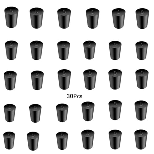 30Pcs Solid Rubber Stoppers 0# Tapered Lab Bungs Solid Rubber Stoppers - size: 30 Pcs 0#