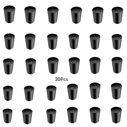 30Pcs Solid Rubber Stoppers 0# Tapered Lab Bungs Solid Rubber Stoppers - size: 30 Pcs 0#