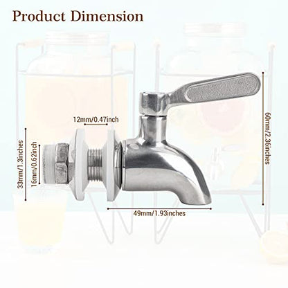 Stainless Steel Spigot for Beverage Dispenser, Water Dispenser Replacement Part, Outdoor Water Faucet for Sun Tea Jar, Party, Camping (1 Pack) - size: 1 Pack