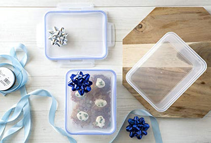 Snapware Plastic Total Solution 3-Pack (8.5-Cup) Food Storage Containers Set, Leakproof & Airtight Plastic Locking Lids Rectangular Containers, BPA-Free Lids, Microwave Dishwasher Freezer Safe - size: 3 Pack, style: 8.5 Cup