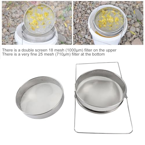 Stainless Steel Honey Filter Beekeeping Double Sieve Strainer 18 Mesh 25 Mesh 304 Apiary Equipment for Beekeepers Professional Tools