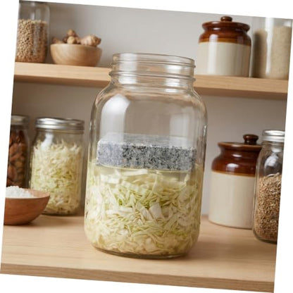 Stone Fermentation Weight: Moisture Separation Cabbage Press Stone Fermenting Tools for Pickled Vegetables Canister Food Preservation, 5.9x5.9x2in - color: Dark Gray