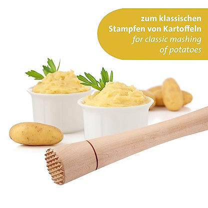 Westmark Fermentation Masher - Heavy Duty Hand Tamper Ideal for Kimchi, Sauerkraut and Fermenting Fermentation Food Effortless Use - Beech Wood - size: Länge: 23,5 cm