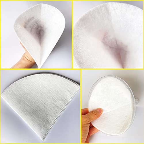 50 filter cones and funnels 4.5" Fryer Oil Filters Deep Fryer Oil Filter Funnel Non Woven Filter Cone Grease Filter Cones Best For Restaurants, Cafes, Food Trucks, Hotels - style: 50 Filter Cones and 1 Cones Holder