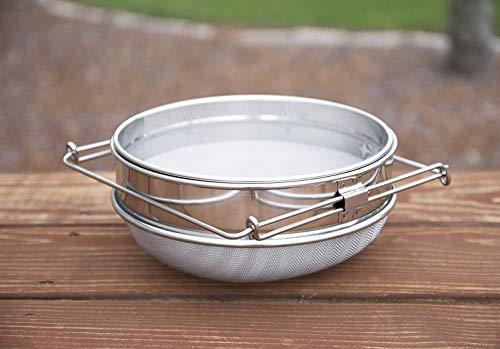 VIVO Double Sieve Stainless Steel Honey Strainer, BEE-V101H | Bee Keeping Equipment Filter