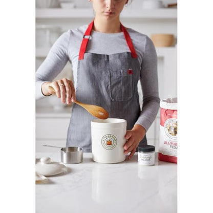 King Arthur Baking Company Classic Sourdough Storage Crock, Ceramic, Non-Reactive Glaze, 1-Quart Capacity - size: 1-Quart Capacity, Ceramic