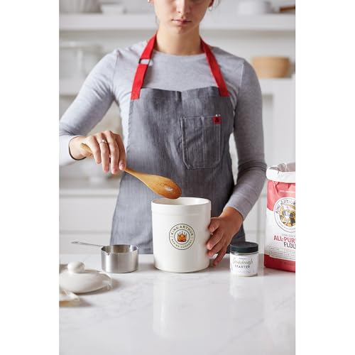 King Arthur Baking Company Classic Sourdough Storage Crock, Ceramic, Non-Reactive Glaze, 1-Quart Capacity - size: 1-Quart Capacity, Ceramic