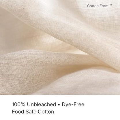 Cotton Farm Grade 100 XL Cheese Cloth for Straining & Cooking; 18 Sq. Ft. (2x1 yards); 100% Unbleached Cotton Cheesecloth; Reusable with Finished 2 Edges; Ultra-Dense (the finest) Butter Muslin - size: 72 x 36 inch / 1 piece