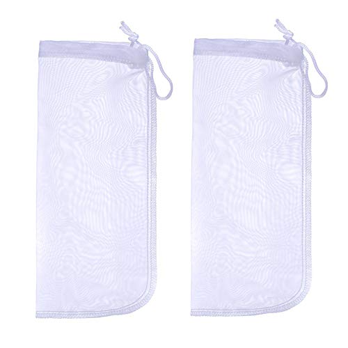 ALEGI Aquarium 180 Micron Extra Fine Media Filter Bag, 10"x3.9", 6 Pack | Reusable, Drawstring Mesh, For Very Fine Resins Filter - size: 10"*3.9" (6 pack)