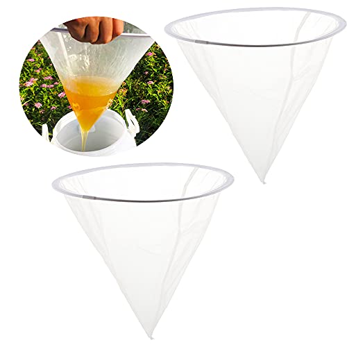 DQITJ 2 Pcs Beekeeping Honey bee Filter Mess Strainer Extract Tool for Beekeepers, 120 mesh