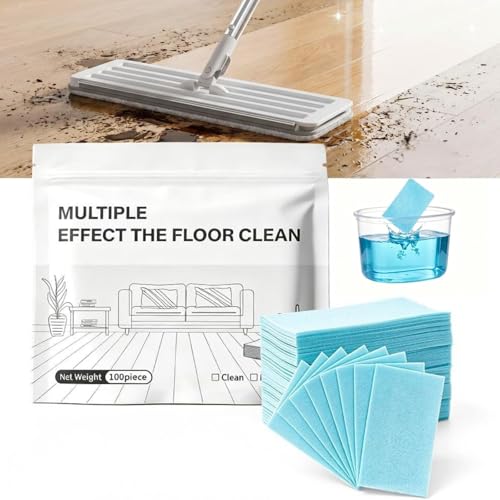 100 Piece Floor Cleaning Tablets, Multi-Surface Cleaner, Water Soluble Floor Cleaner for for Hardwood, Tile, Laminate Floors, Home Cleaning for Kitchen, Bathroom & Living Room