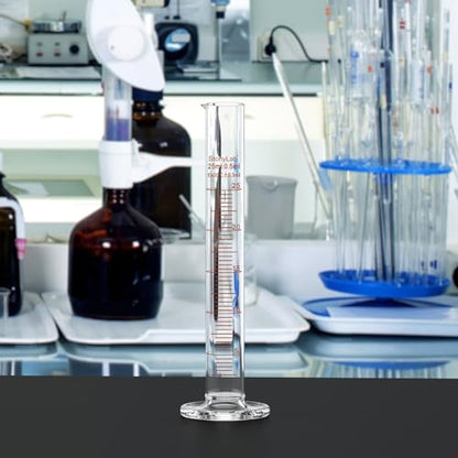 StonyLab 4-Pack Borosilicate Glass 25ml Heavy Wall Graduated Cylinder Measuring Cylinder, 10ml - size: 25 ml