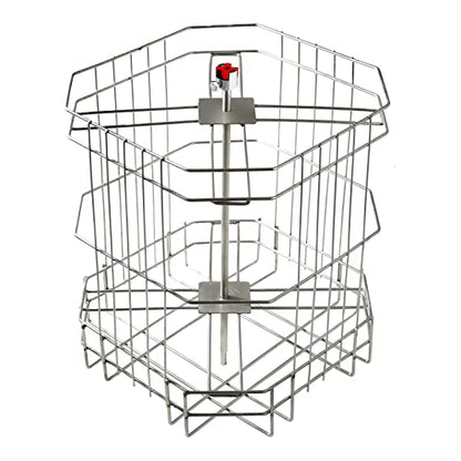 VEVOR Electric Honey Extractor, 4/8 Frame, Silver | Stainless Steel, Transparent Lid, Height Adjustable Stand, Honeycomb Drum Spinner, Apiary Centrifuge Equipment - style: 8 Frame Rack(4 Deep Frames)