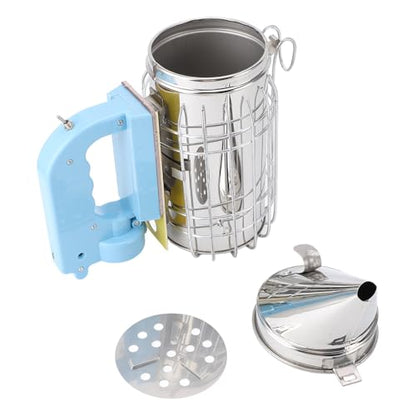 Electric Beehive Smoker, Stainless Steel Beekeeping Equipment with Plastic Handle and Large Fuel Chamber, for Beekeeper Apiculture and Inspection