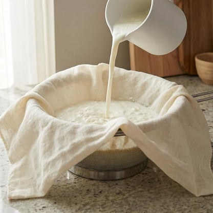 50 PCS 20x20 Inch Cheese Cloths, Grade 100 Unbleached Cotton Muslin Cloth, Reusable Cheese Cloth for Cooking, Baking, Juicing & Cheese Making