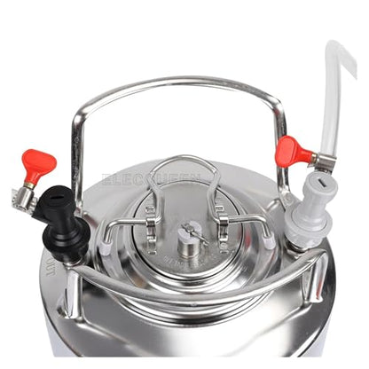2.5 gallon 10L Cornelius style stainless steel Beer Keg & Faucet Tubing Kit & Co2 Regulator Dual Gauge